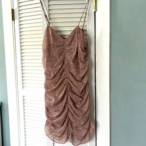 Lulus floral ruched bodycon dress